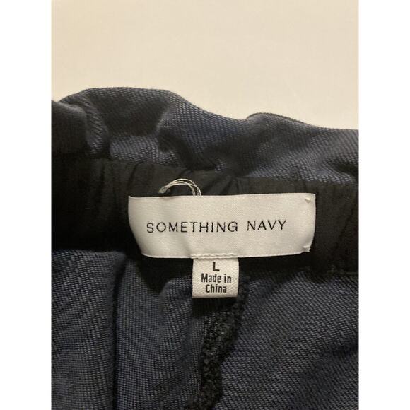 Something Navy Women’s Black Agnes Paper bag Denim Jeans Cropped Size L - Picture 9 of 9